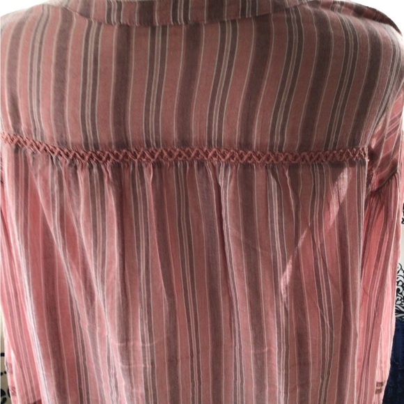 Lucky Brand Pink Striped Blouse - Picture 3 of 8